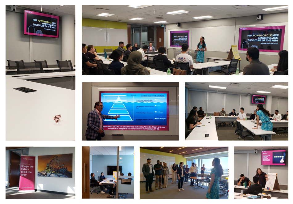 Photo Collage of July 2025 Mini Masterclass on Future of MBA Hosted by the Foresight Lab at McMaster University