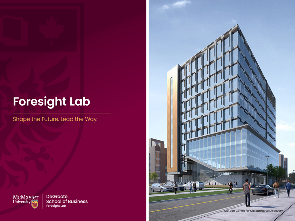 Cover Pages of 2026 Foresight Lab Brochure Featuring the McLean Centre for Collaborative Discovery