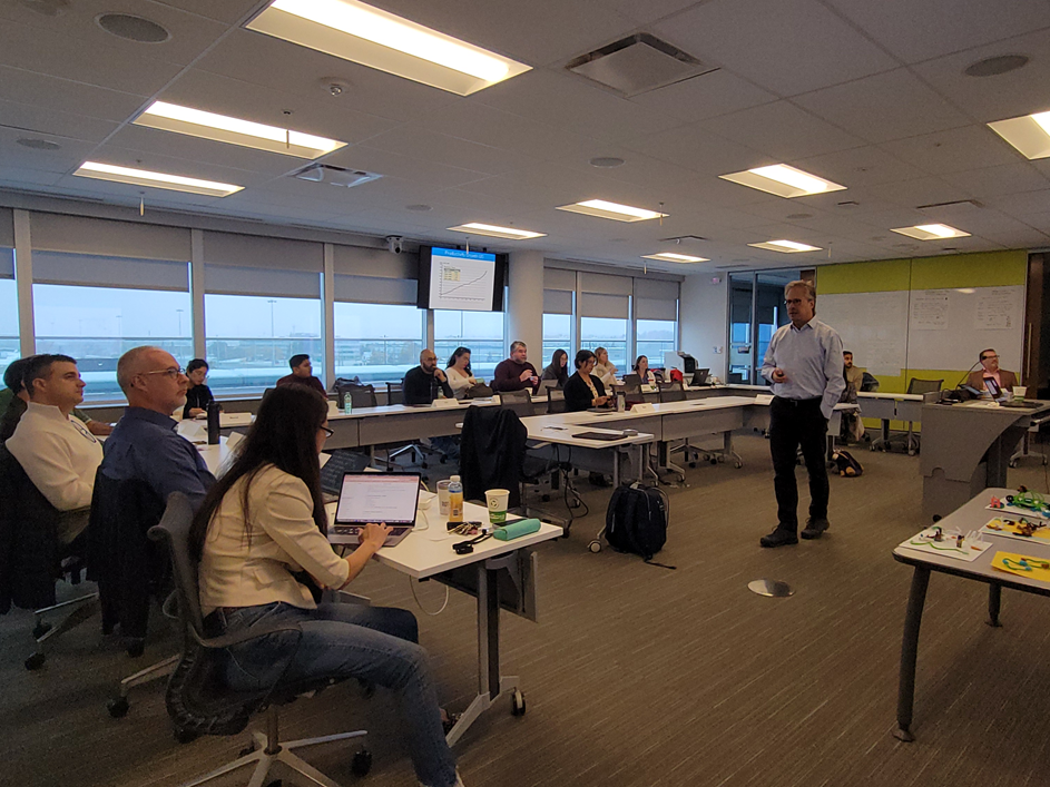 Dr. Riel Miller in Classroom at the In-Person Residency of the Strategic Foresight Certification Program by the Foresight Lab at McMaster University in November 2025